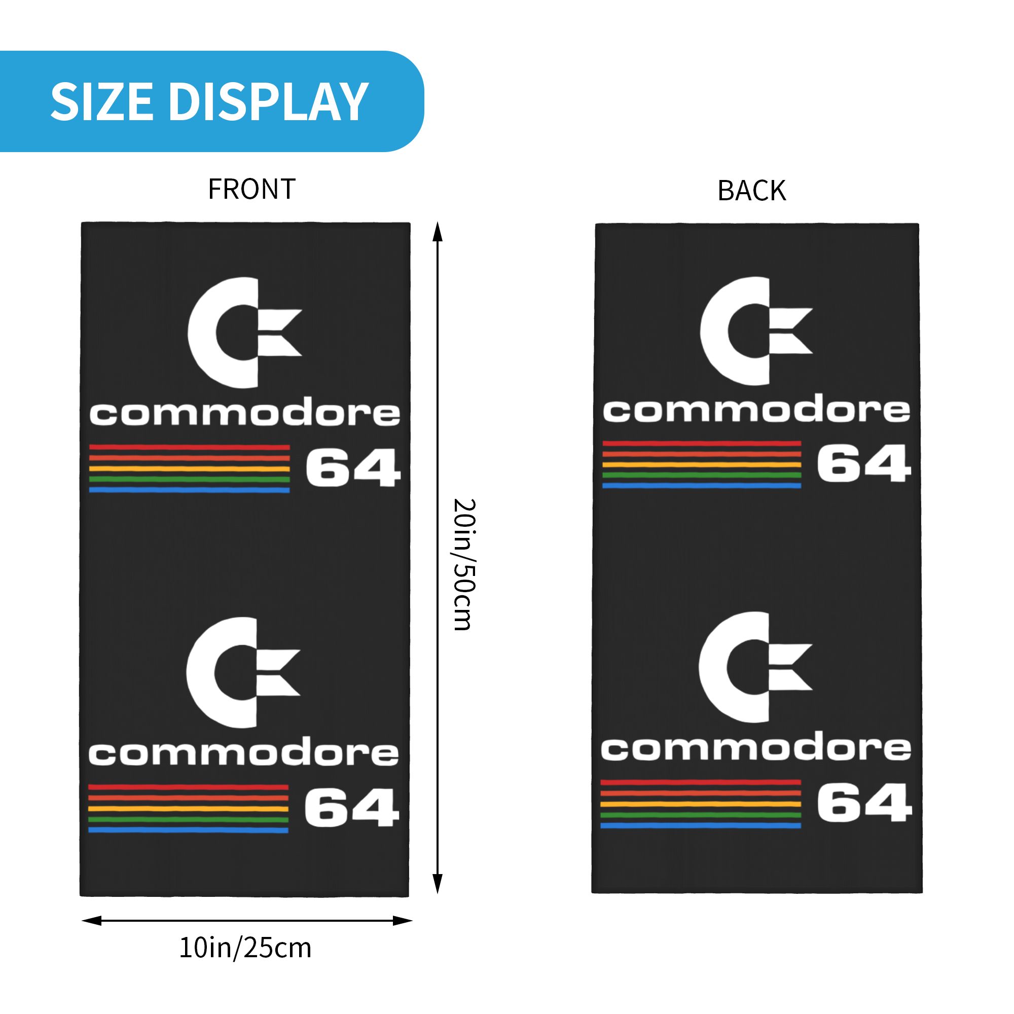 Custom Commodore 64 Bandana Ne - Neck Gaiter Face Cover 评论和价格