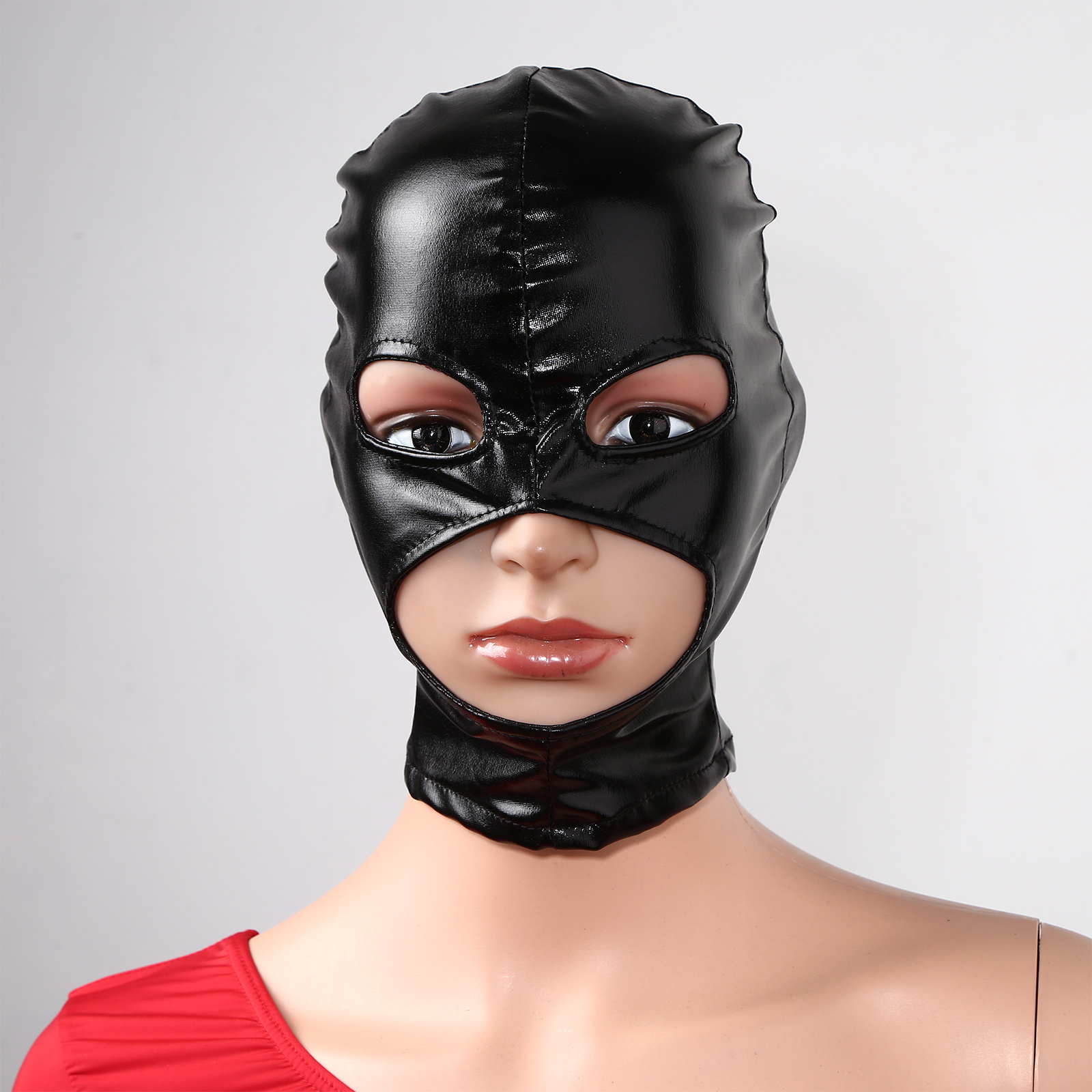 Adult Men Women Black Leather  - Black Face Mask Pack 评论和价格
