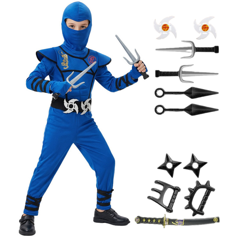 Black and Blue Ninja Costume f - Black Face Mask Pack 评论和价格