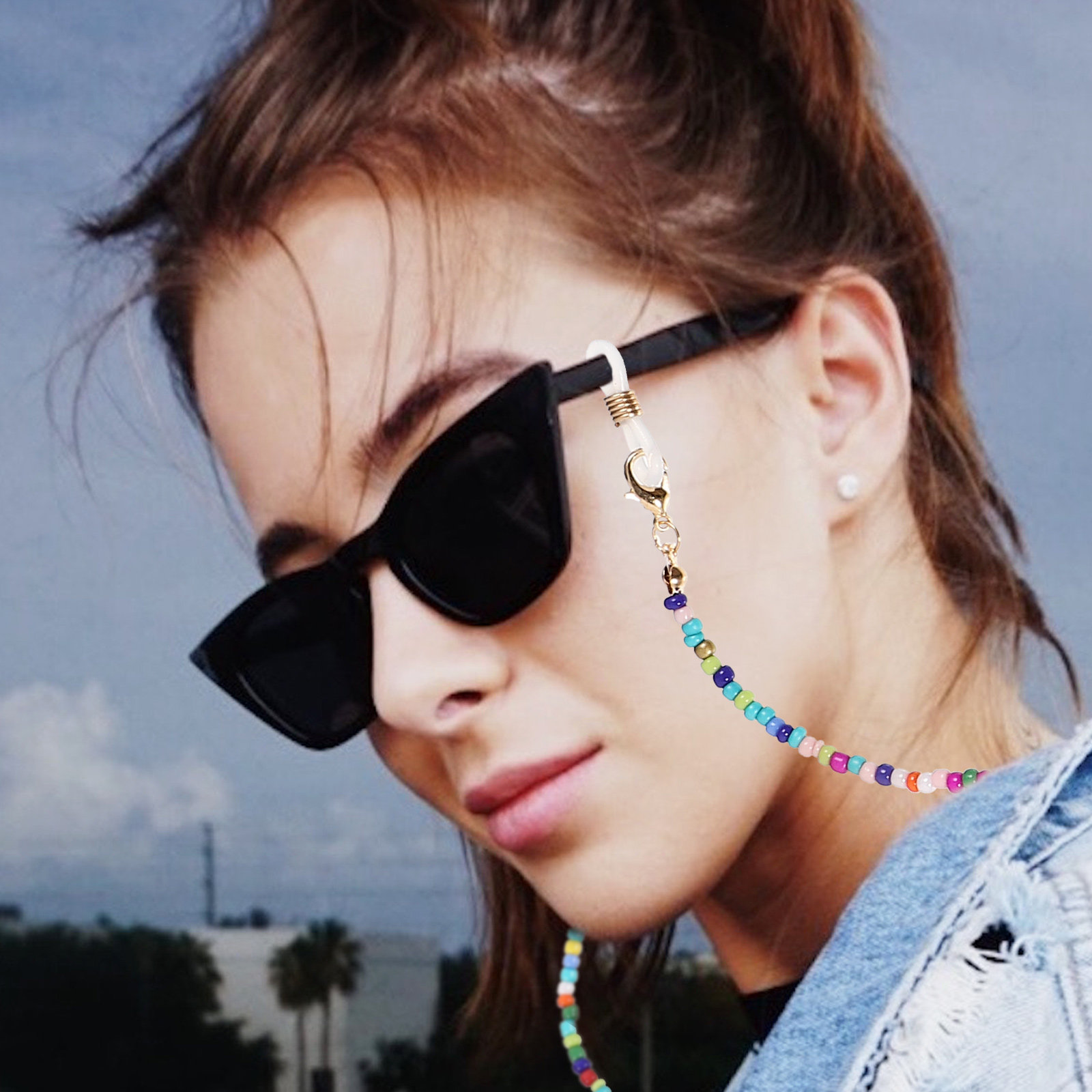 5Pcs Eyeglass Chains Beaded An - Mask Chain Holder 评论和价格