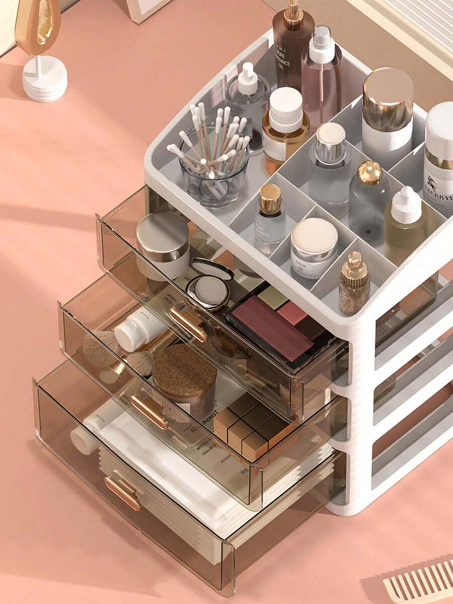 1pc Desktop Cosmetic Organizer - Face Mask Storage Box 评论和价格