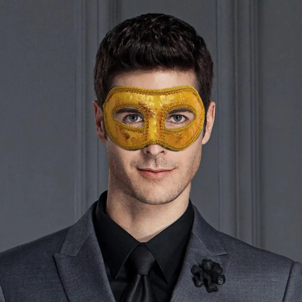 Men Mardi Gras Carnival Mask V - Respirator Half Face 评论和价格