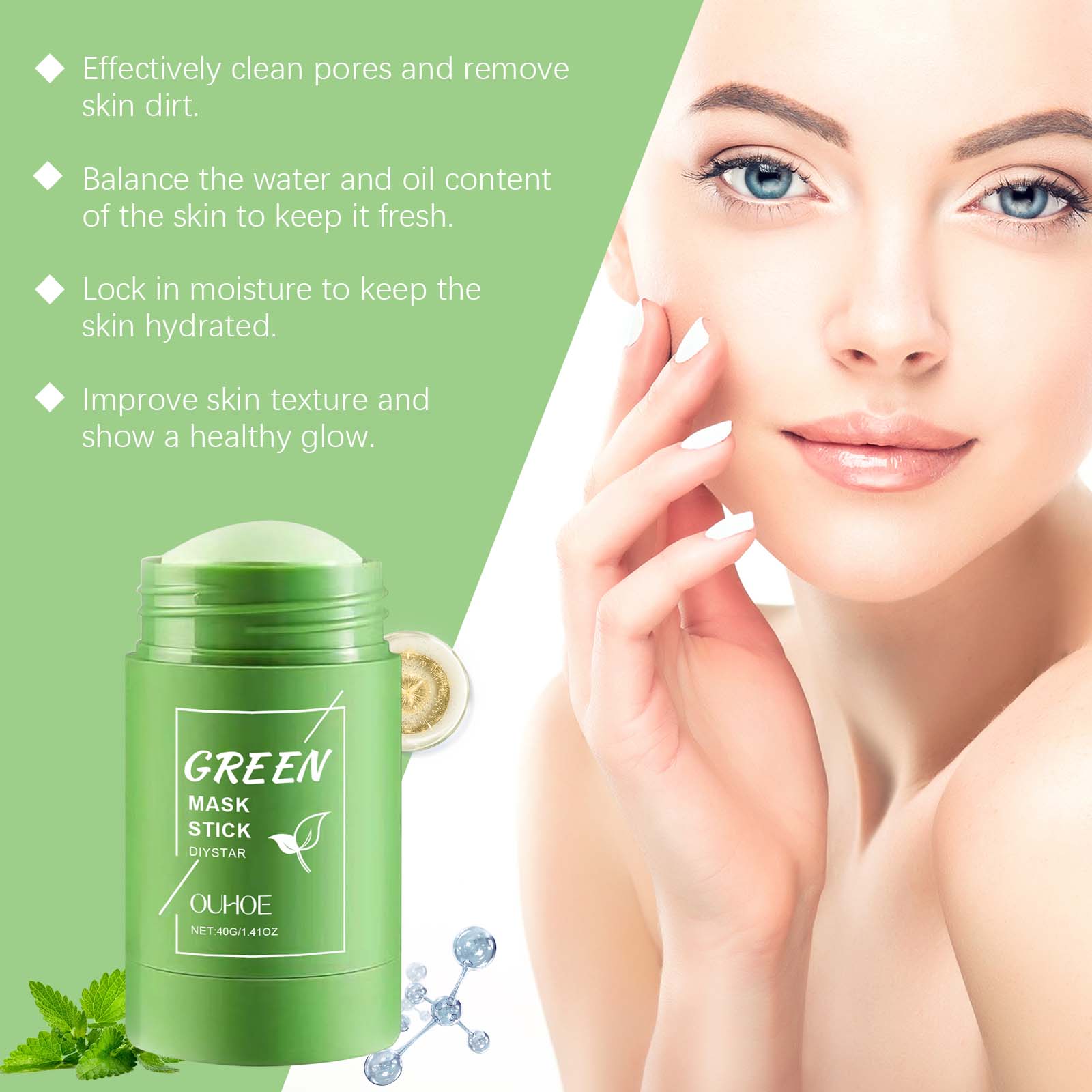 1~5PCS Green Tea Clay Stick Fo - Dust Mask Construction 评论和价格