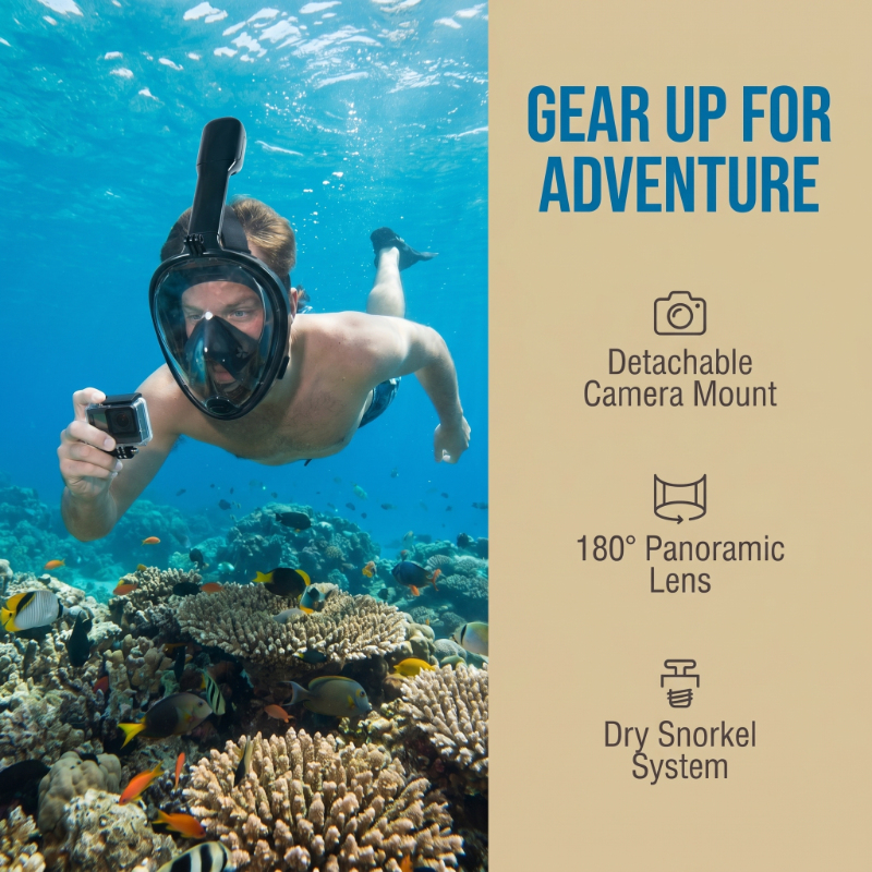 Safe Waterproof Snorkeling Div - Anti Pollution Mask 评论和价格