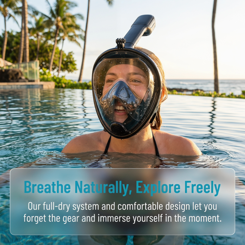 Safe Waterproof Snorkeling Div - Anti Pollution Mask 评论和价格