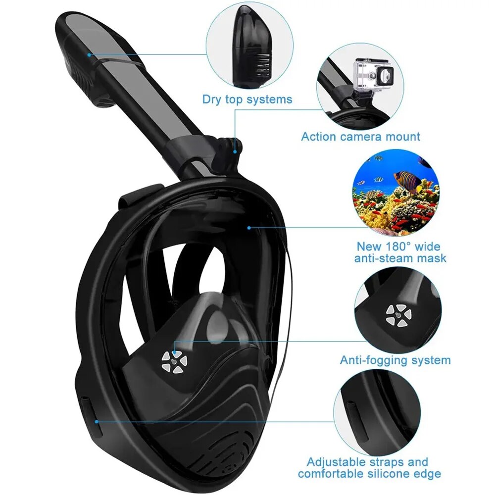 Underwater Snorkeling Full Fac - Anti Pollution Mask 评论和价格