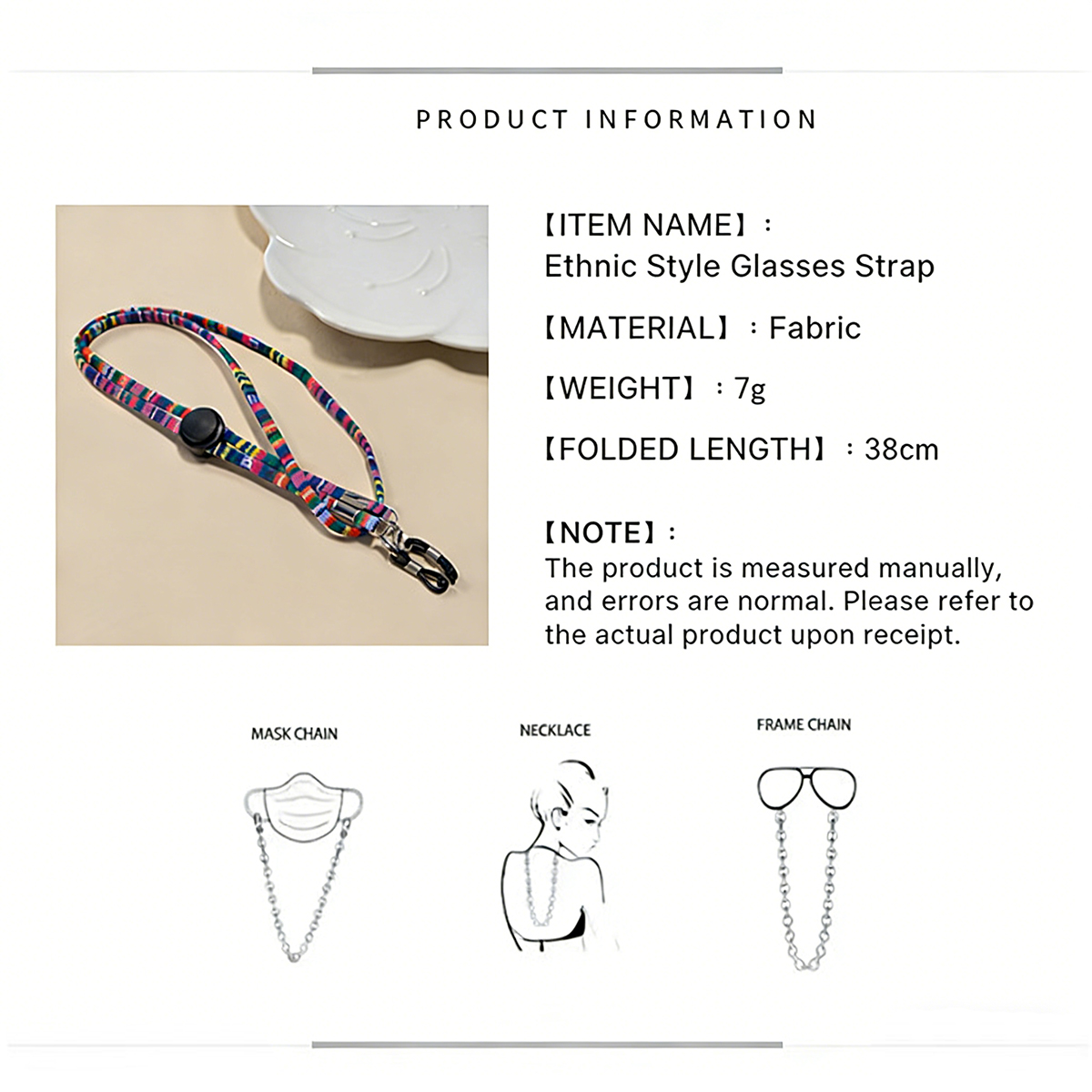 2-in-1 Sunglasses Holder / Mas - Mask Chain Holder 评论和价格
