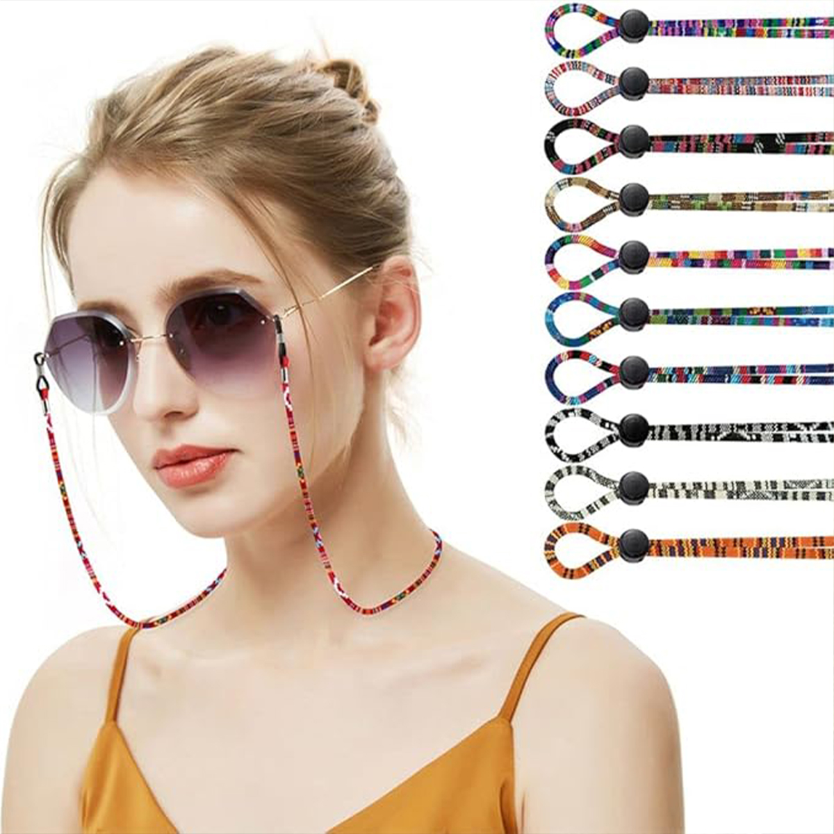 2-in-1 Sunglasses Holder / Mas - Mask Chain Holder 评论和价格