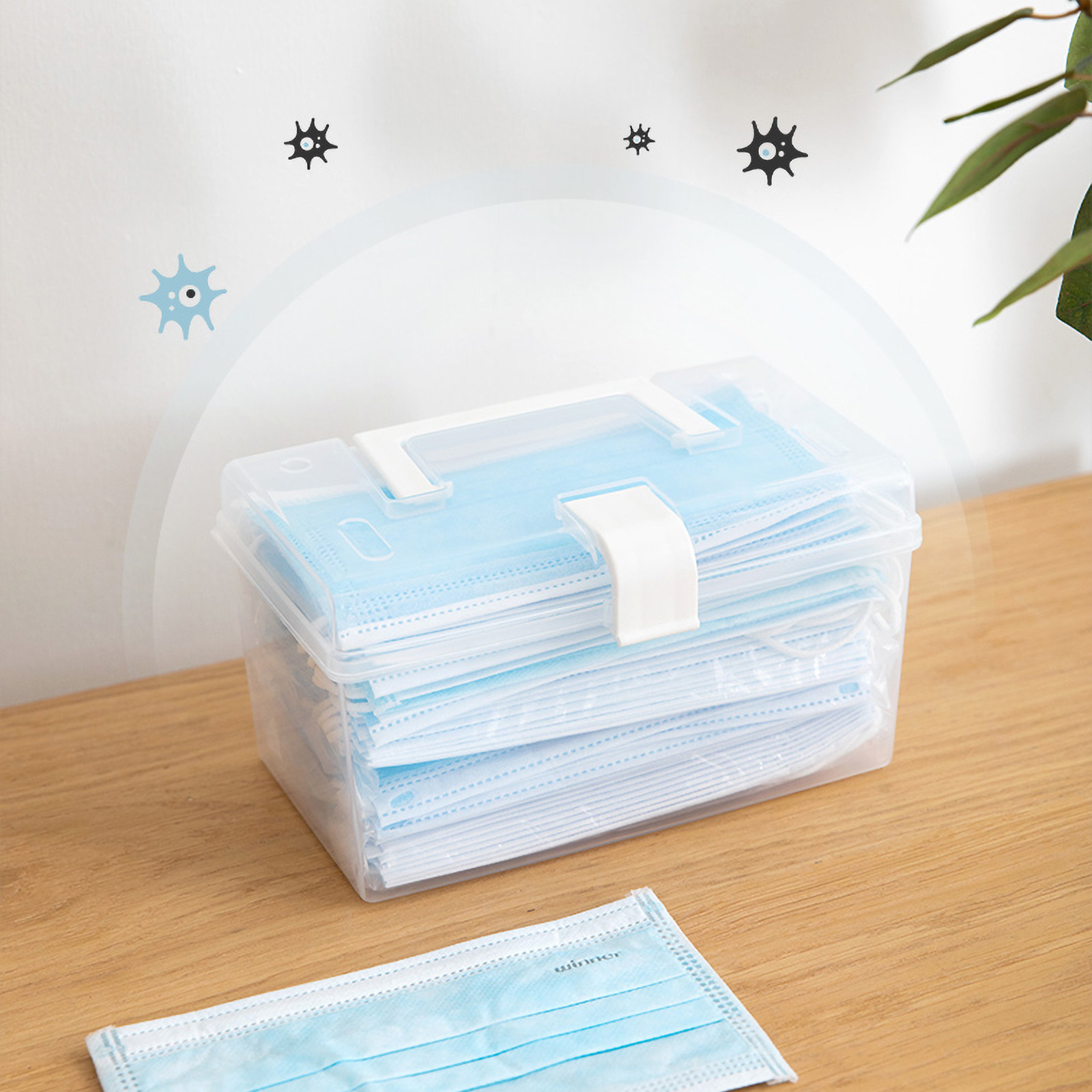1Pcs Dustproof Mask Storage Bo - Face Mask Storage Box 评论和价格