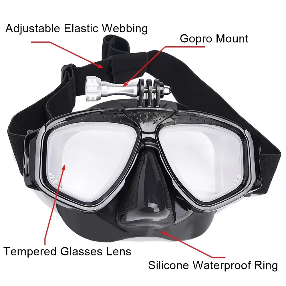 Scuba Diving Mask with Camera  - Mask Lanyard Adjustable 评论和价格