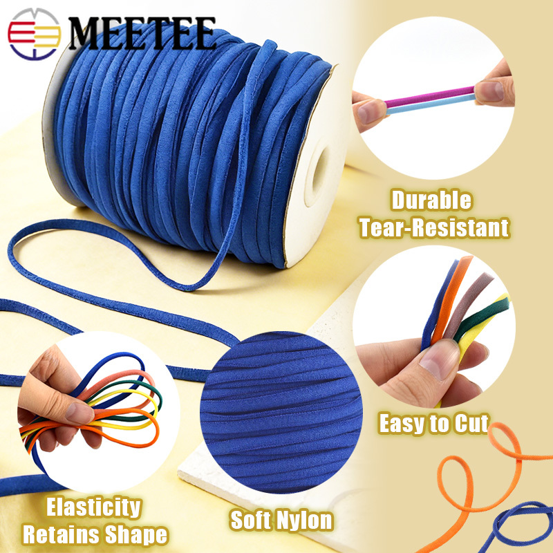 20/30M 3mm 5mm Elastic Cord Ro - Mask Lanyard Adjustable 评论和价格