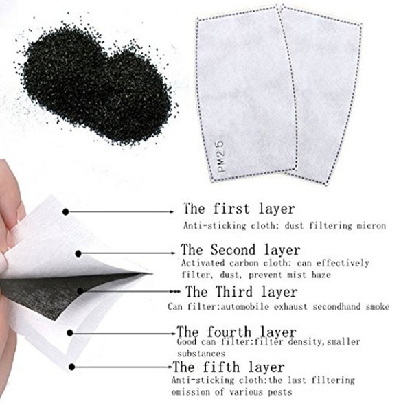 2PCS Mask Filter Element PM2.5 - Pm2.5 Filter Insert 评论和价格