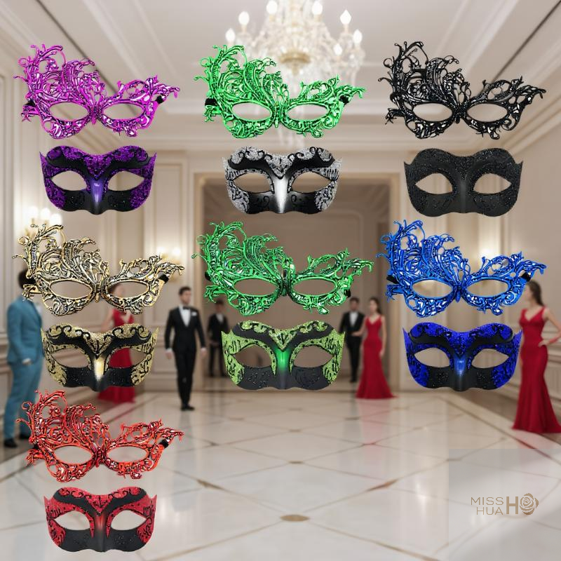 Set of 2, Couple's Elegant Bla - Black Face Mask Pack 评论和价格