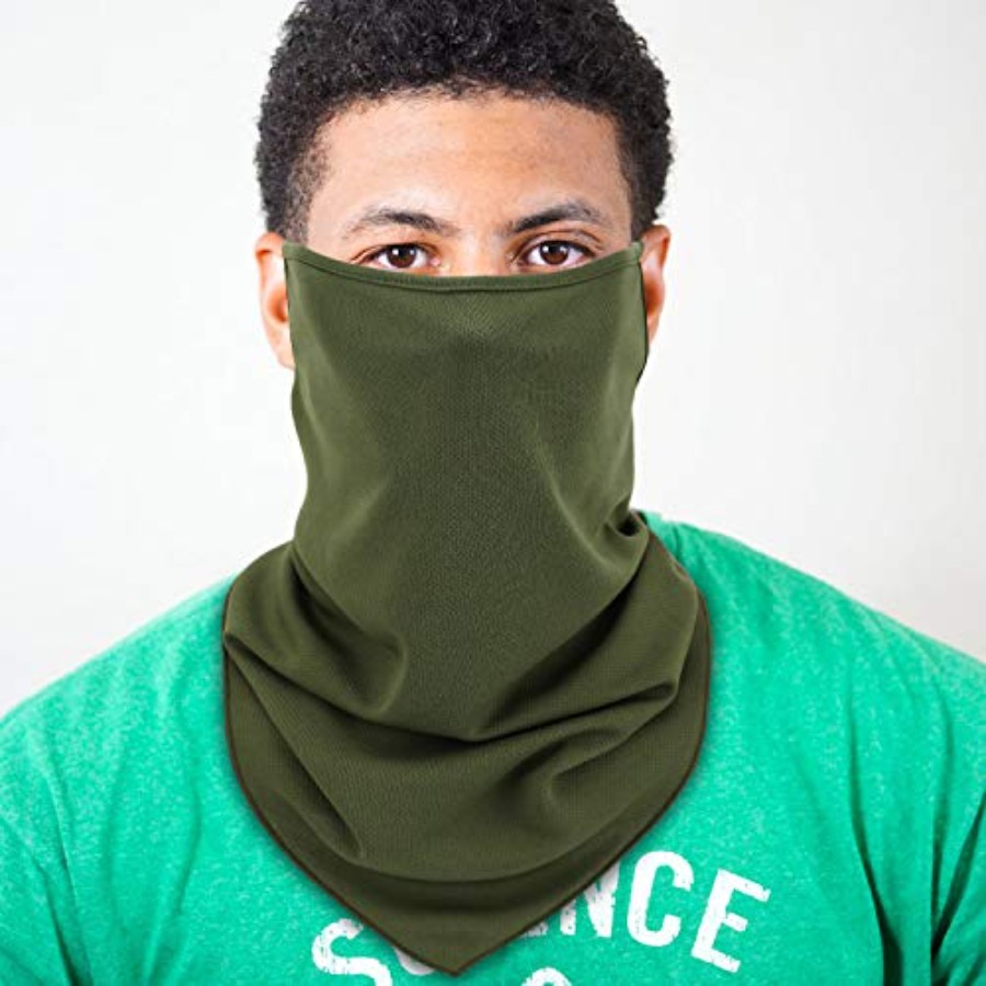 Scarf Mask Bandana with Ear Lo - Black Face Mask Pack 评论和价格
