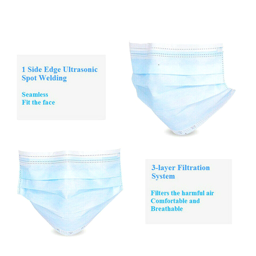 50piece Disposable Face Masks  - Disposable Mask Blue 评论和价格