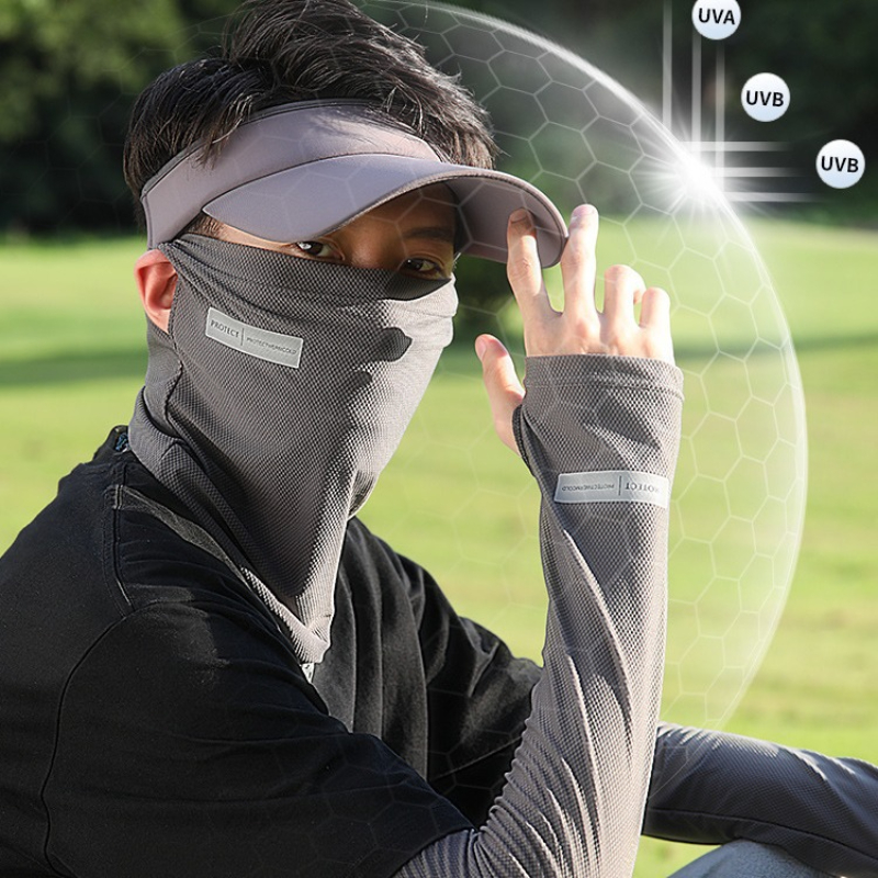 2Pcs Set Sun UV Protection Arm - Sports Mask Breathable 评论和价格