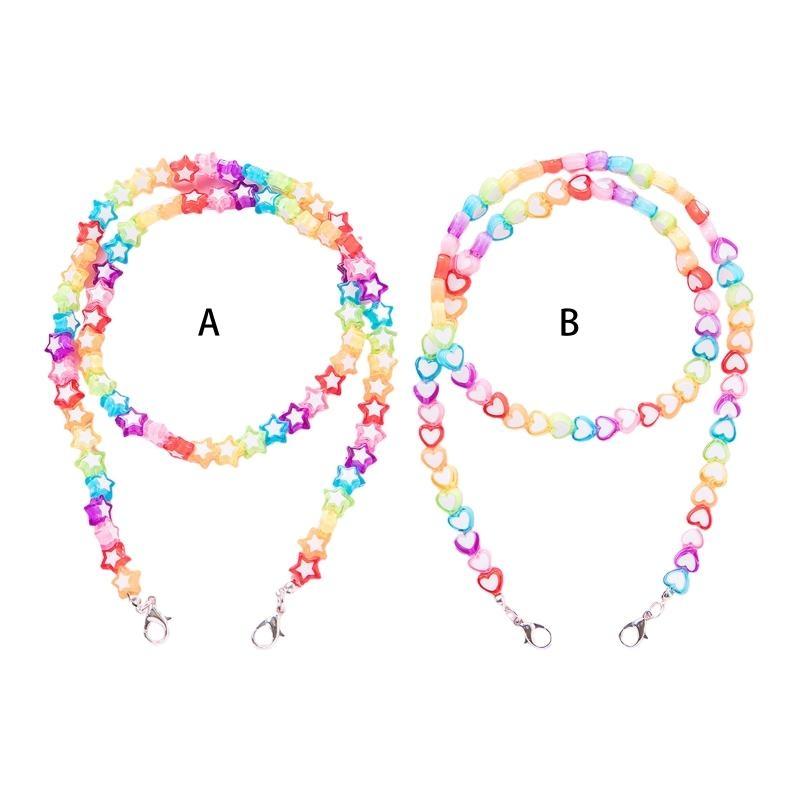 A52E Kids Acrylic Rainbow Colo - Mask Chain Holder 评论和价格