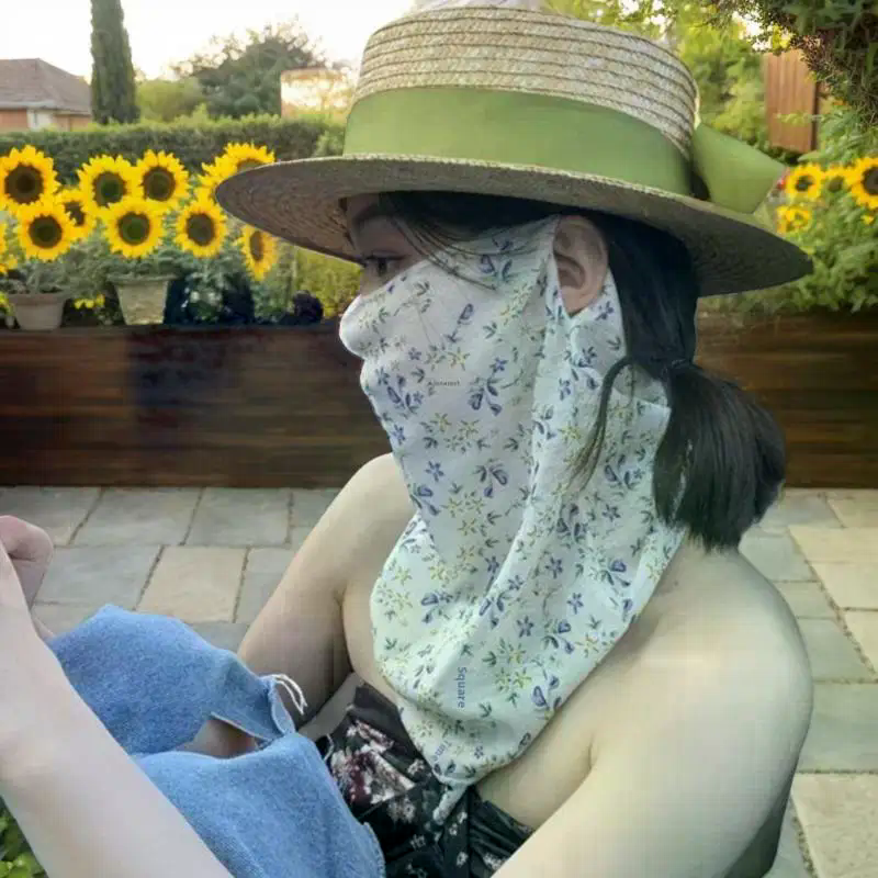 Flowers Summer Sunscreen Mask  - Kids Face Mask 评论和价格